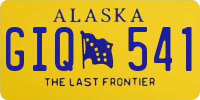 AK license plate GIQ541