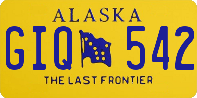 AK license plate GIQ542