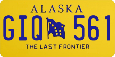 AK license plate GIQ561