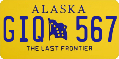 AK license plate GIQ567