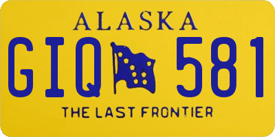 AK license plate GIQ581