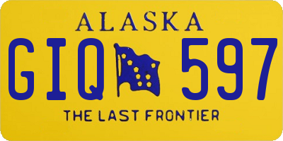 AK license plate GIQ597