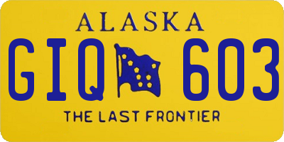 AK license plate GIQ603