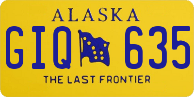 AK license plate GIQ635