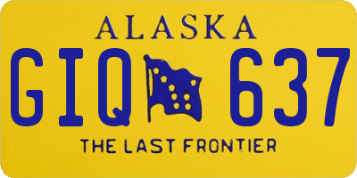 AK license plate GIQ637