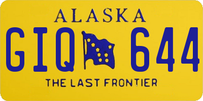 AK license plate GIQ644
