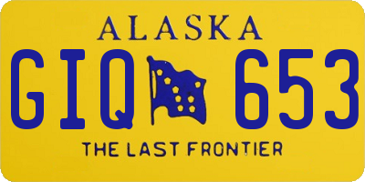 AK license plate GIQ653