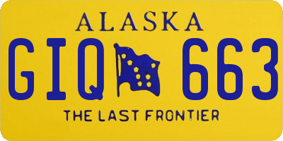 AK license plate GIQ663