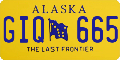 AK license plate GIQ665