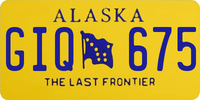 AK license plate GIQ675