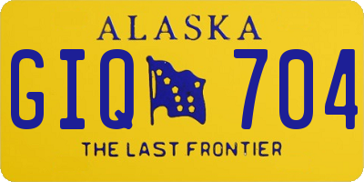 AK license plate GIQ704