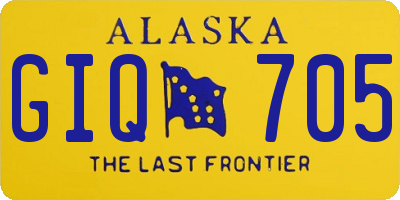 AK license plate GIQ705