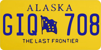 AK license plate GIQ708