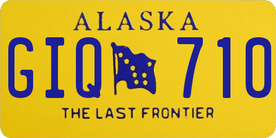 AK license plate GIQ710