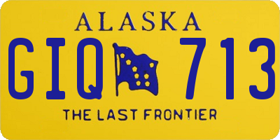AK license plate GIQ713