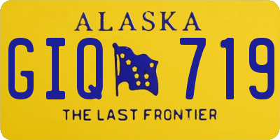 AK license plate GIQ719