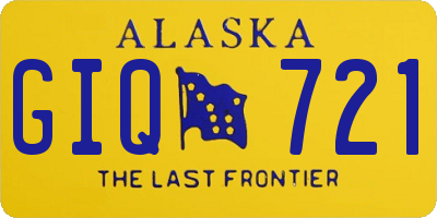 AK license plate GIQ721