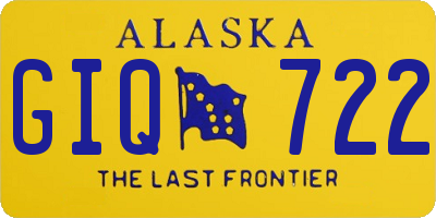 AK license plate GIQ722