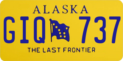 AK license plate GIQ737