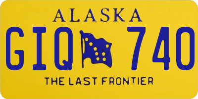AK license plate GIQ740