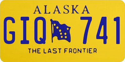 AK license plate GIQ741