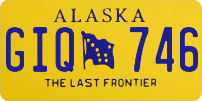 AK license plate GIQ746