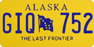 AK license plate GIQ752