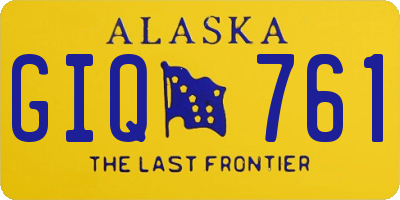 AK license plate GIQ761
