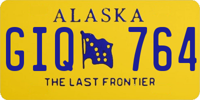 AK license plate GIQ764