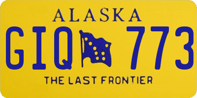 AK license plate GIQ773