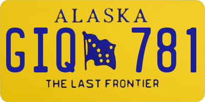 AK license plate GIQ781