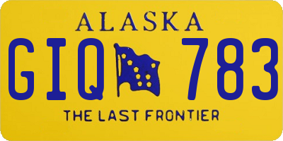 AK license plate GIQ783