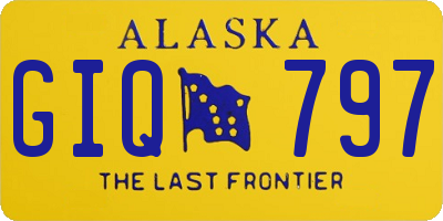 AK license plate GIQ797