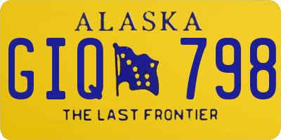 AK license plate GIQ798