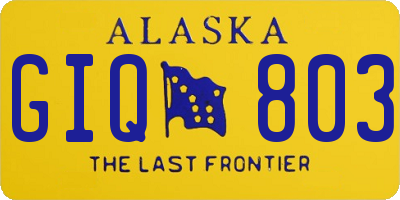 AK license plate GIQ803