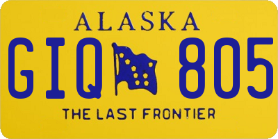 AK license plate GIQ805