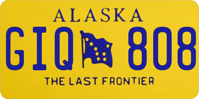 AK license plate GIQ808