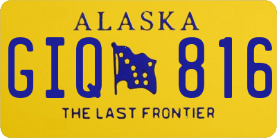 AK license plate GIQ816