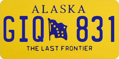 AK license plate GIQ831