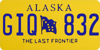 AK license plate GIQ832