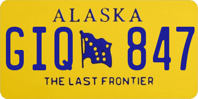 AK license plate GIQ847