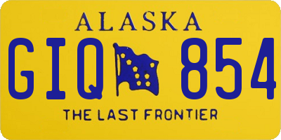 AK license plate GIQ854