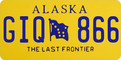 AK license plate GIQ866