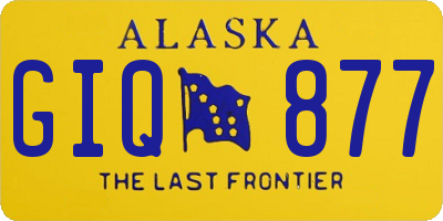 AK license plate GIQ877