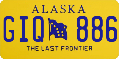 AK license plate GIQ886