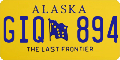 AK license plate GIQ894