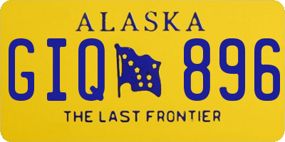 AK license plate GIQ896
