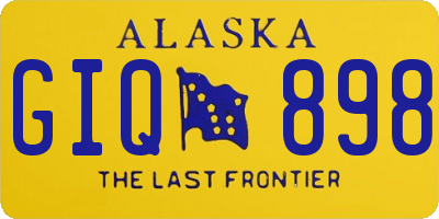AK license plate GIQ898