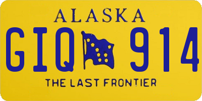 AK license plate GIQ914