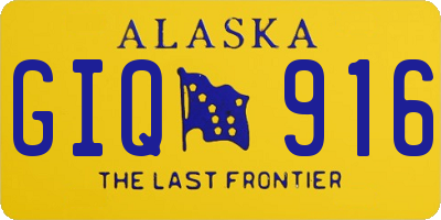 AK license plate GIQ916